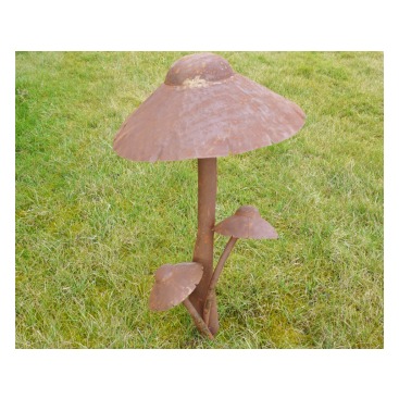 Trädgårdsdekoration Svampar Rost Metall